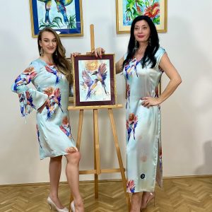 Resonance Victoria Lulla - ujjatlan hosszú selyemruha